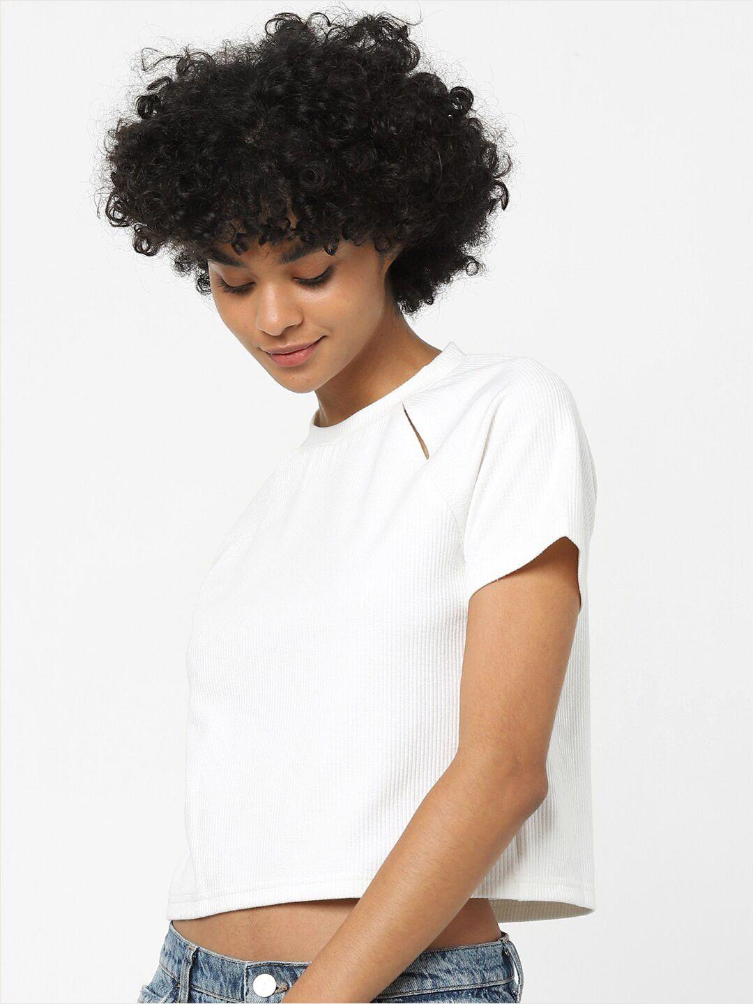 only women white boxy t-shirt