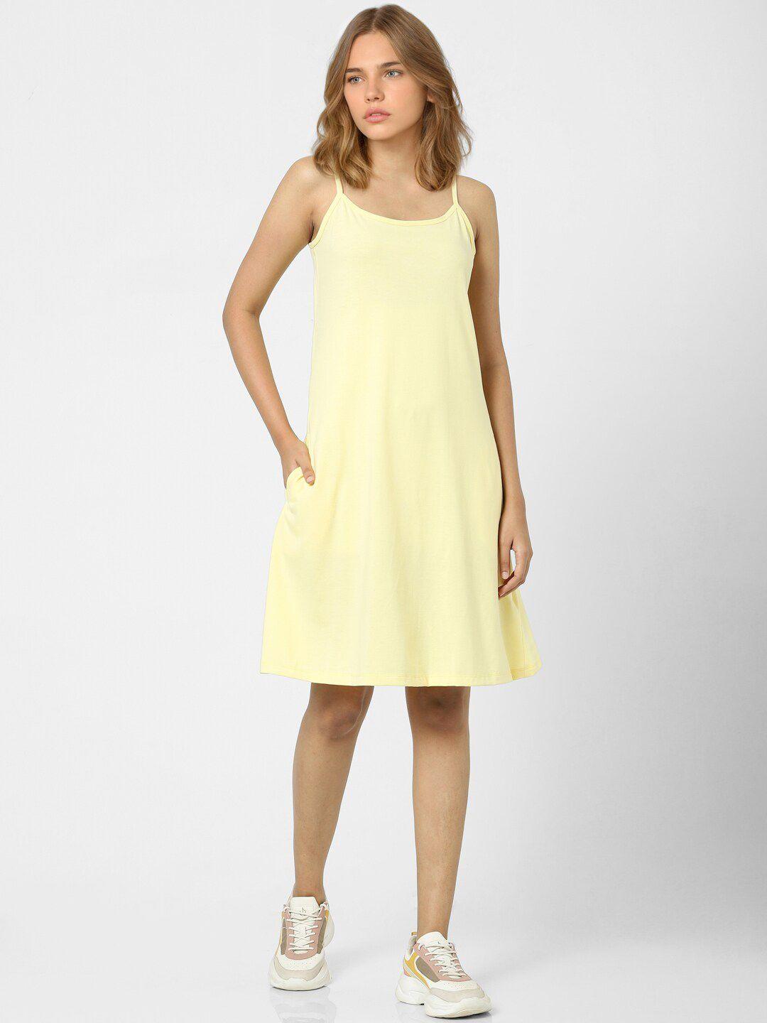 only yellow a-line dress