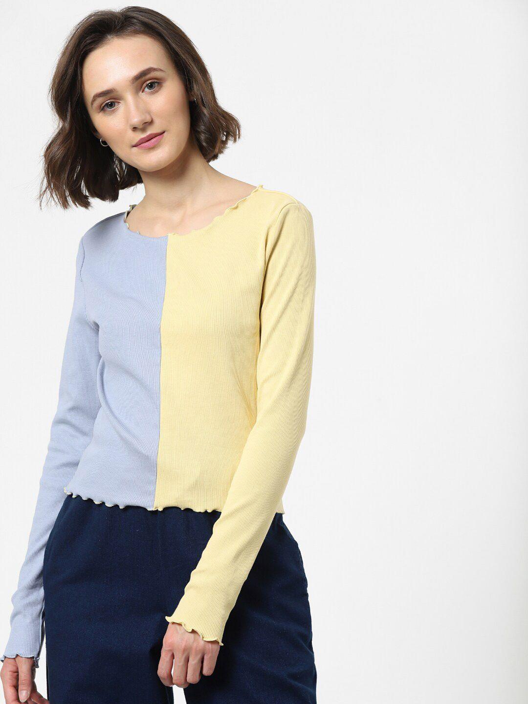 only yellow colourblocked top