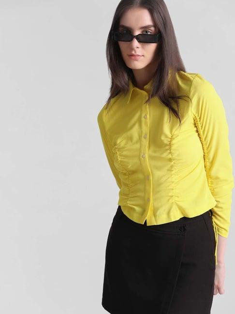 only yellow regular fit shirt