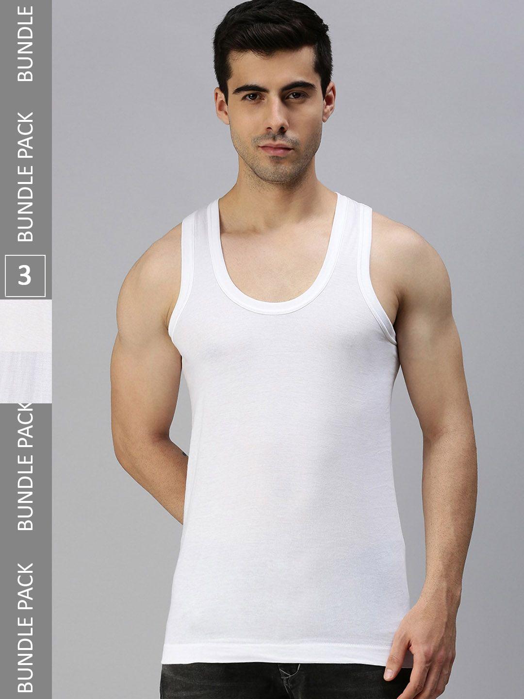 onn men pack of 3 anti-odour anti-microbial innerwear basic vest