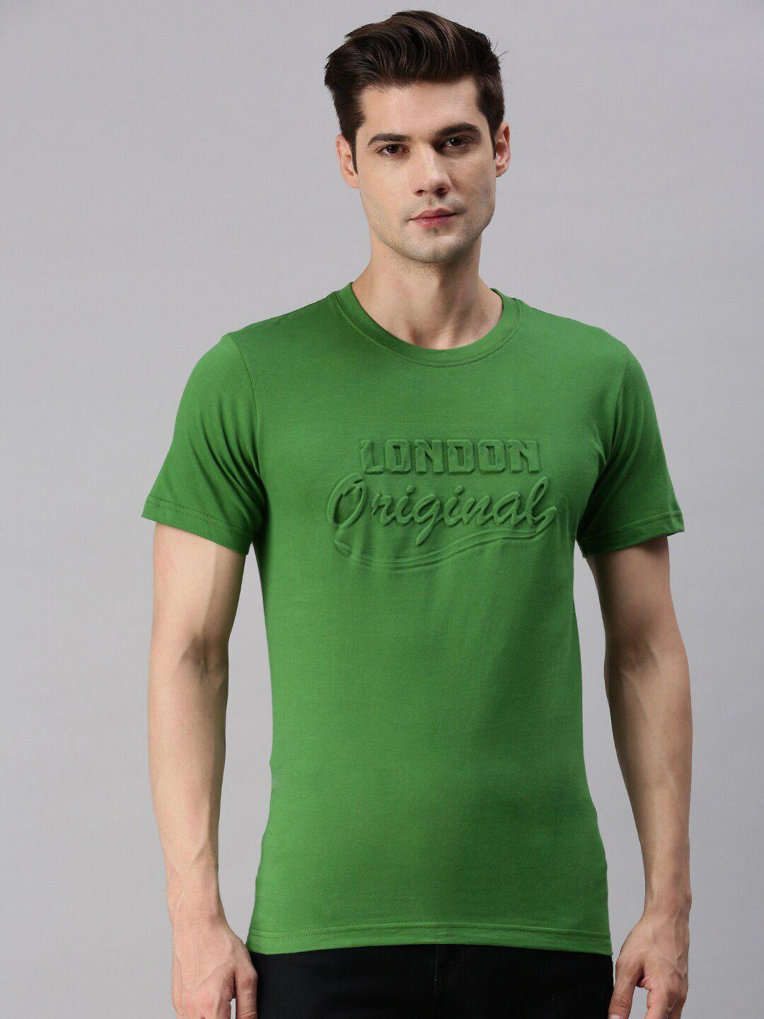 onn men typography printed cotton t-shirt
