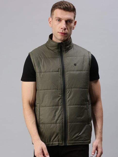 onn olive regular fit jacket