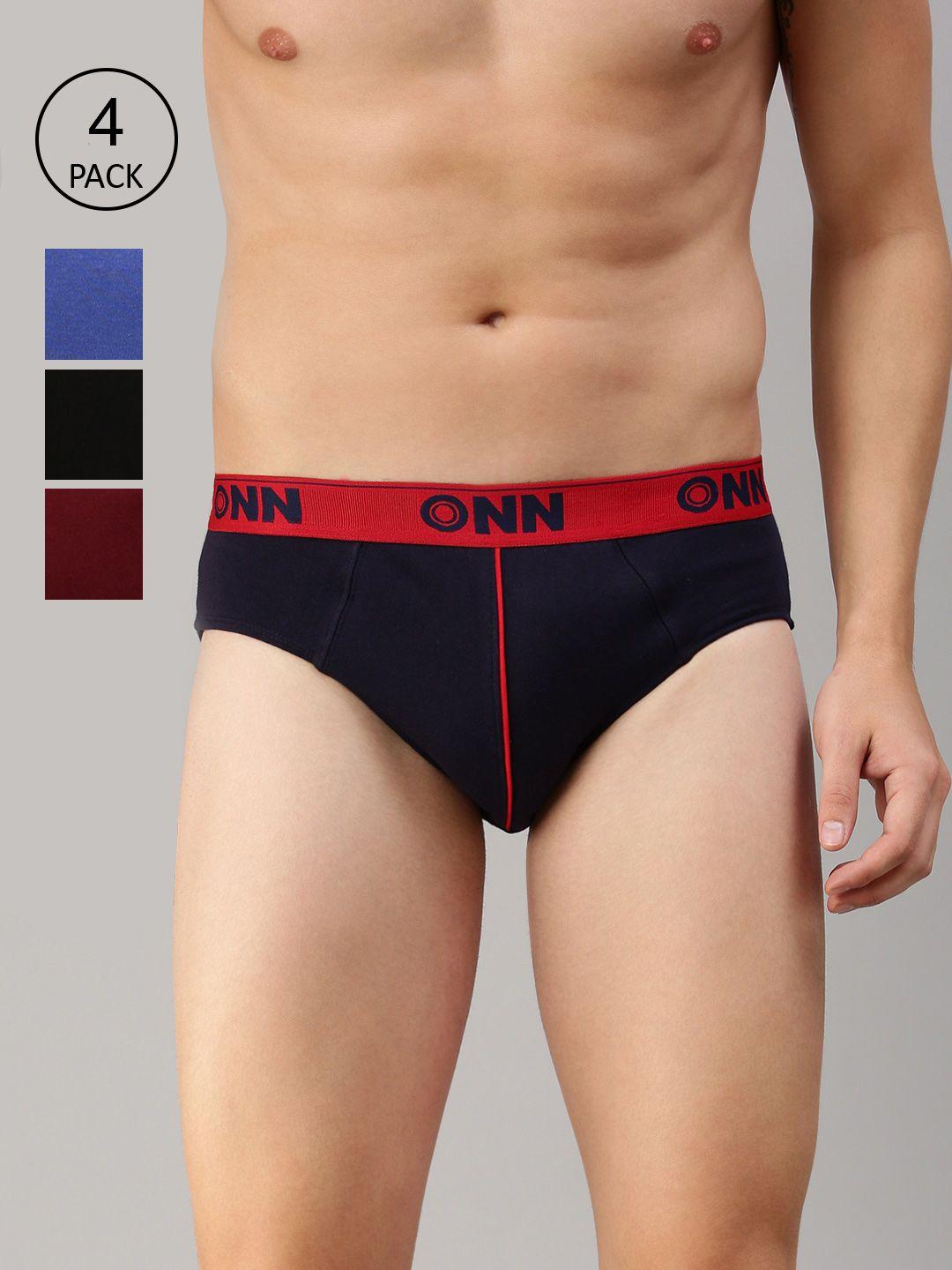 onn pack of 2 assorted solid briefs