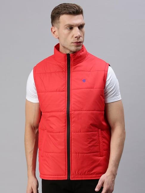 onn red regular fit jacket