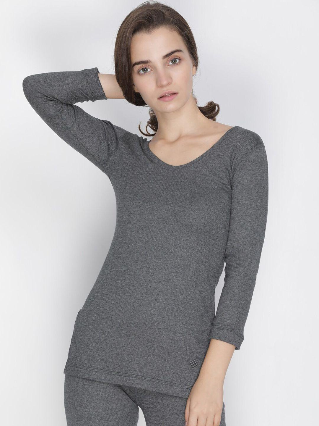 onn ribbed cotton thermal top