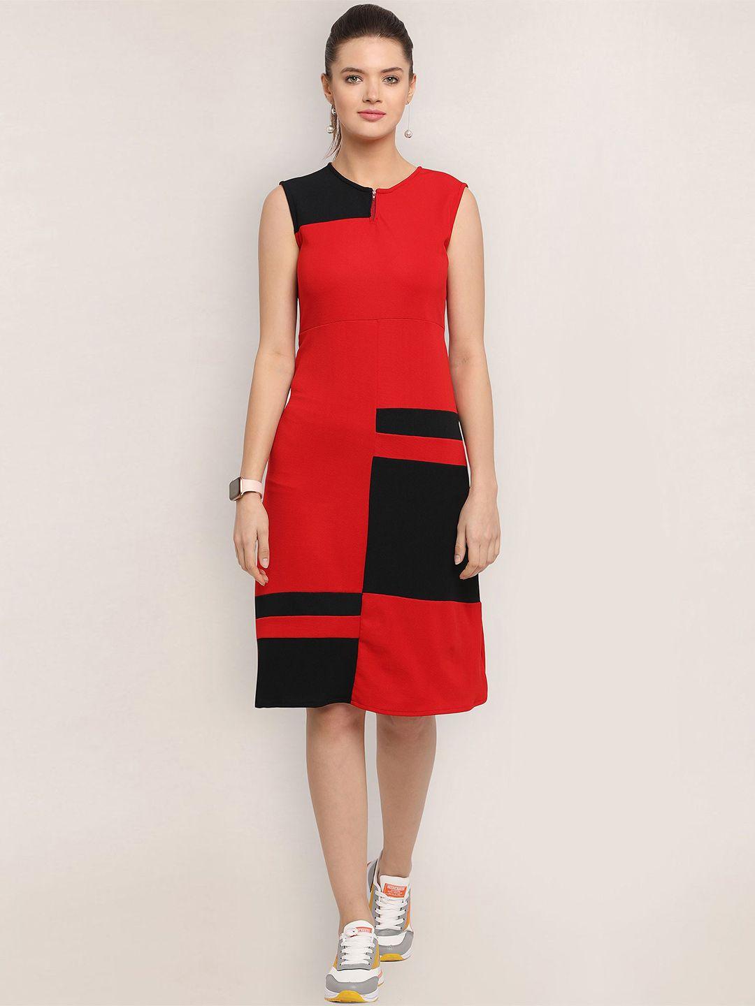 oomph! colourblocked sheath dress