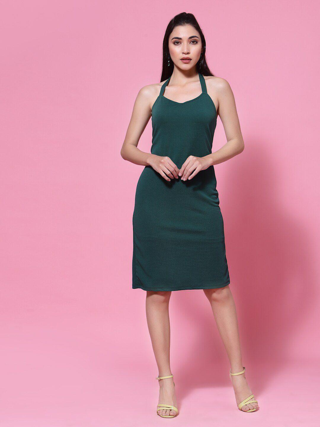 oomph! halter neck sheath dress