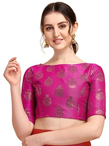 oomph! jacquard pink readymade blouse for women - rbbl169l