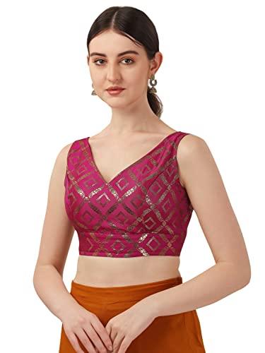 oomph! pink readymade sleeveless blouse for women - rbbl295s