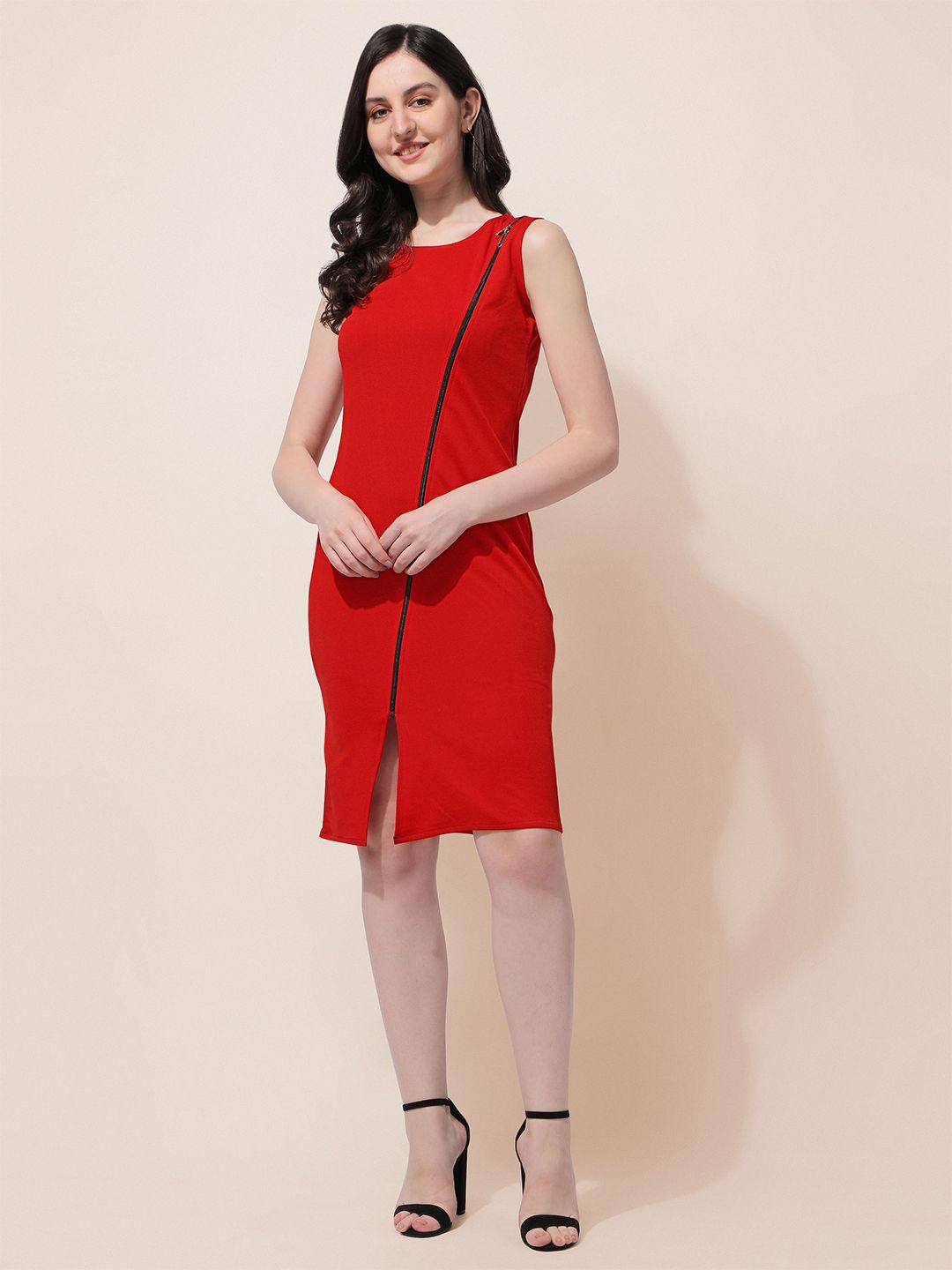 oomph! round neck sheath dress