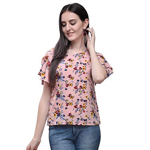 oomph! women's crepe tunic top - rose pink