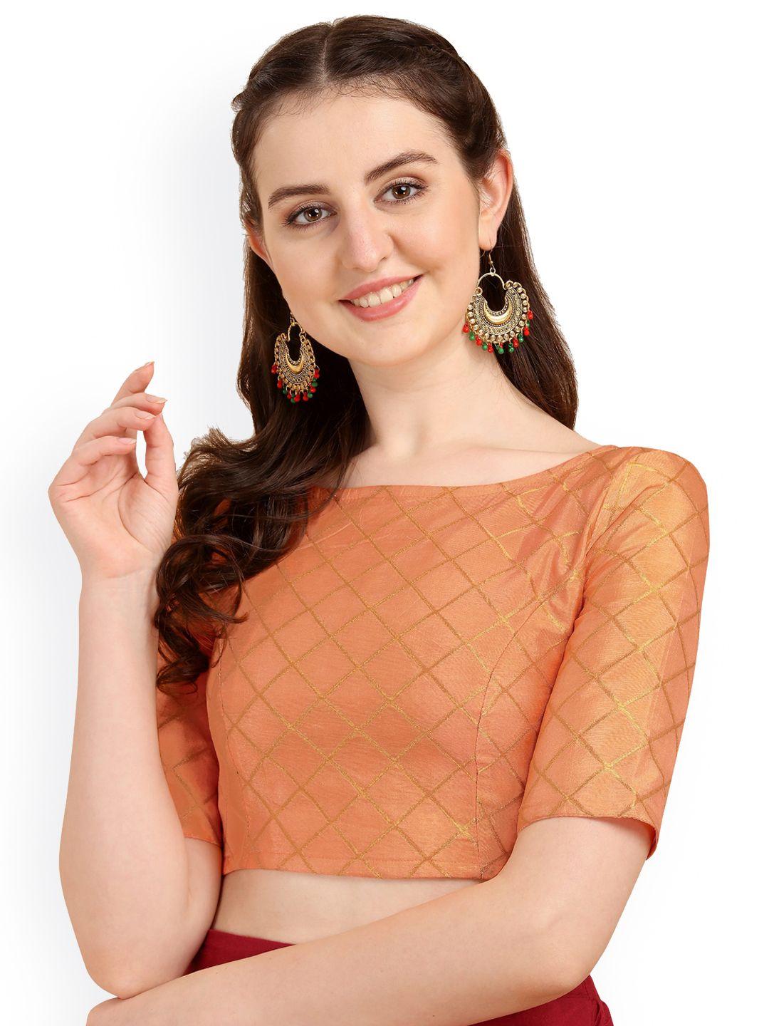 oomph! woven design silk saree blouse