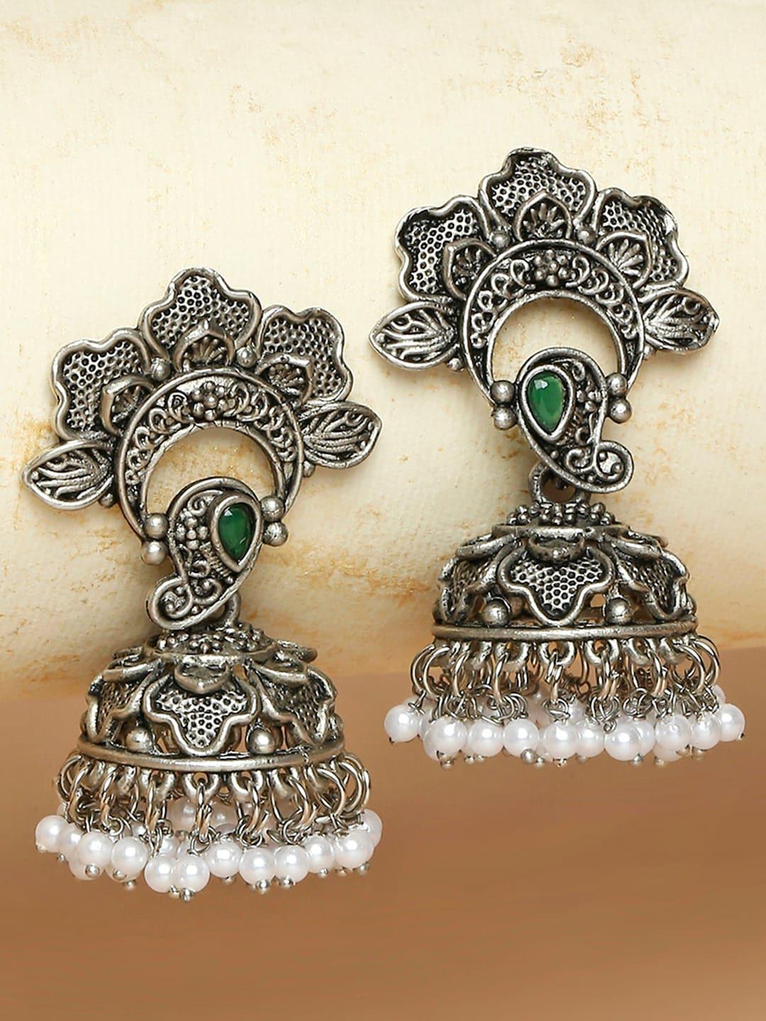 oomph floral jhumkas earrings