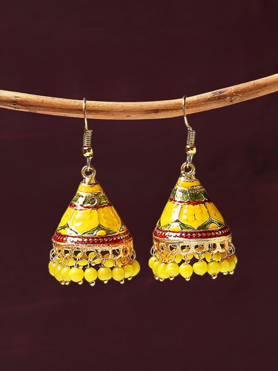 oomph floral jhumkas earrings