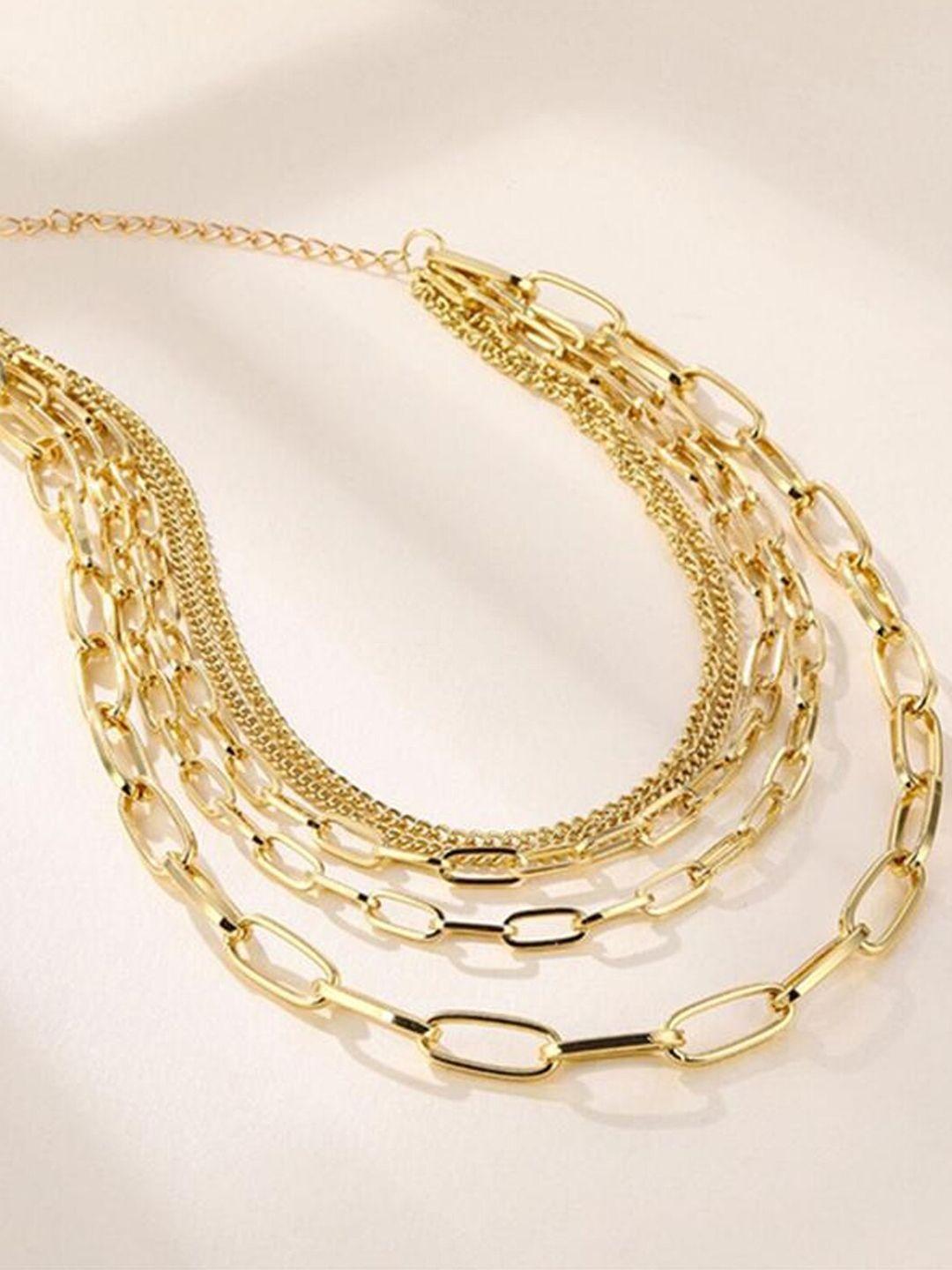 oomph gold-plated layered necklace