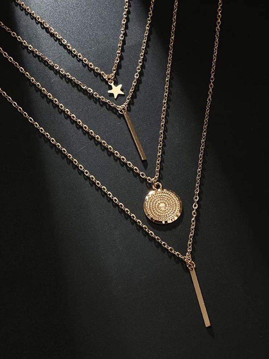 oomph gold-plated layered necklace