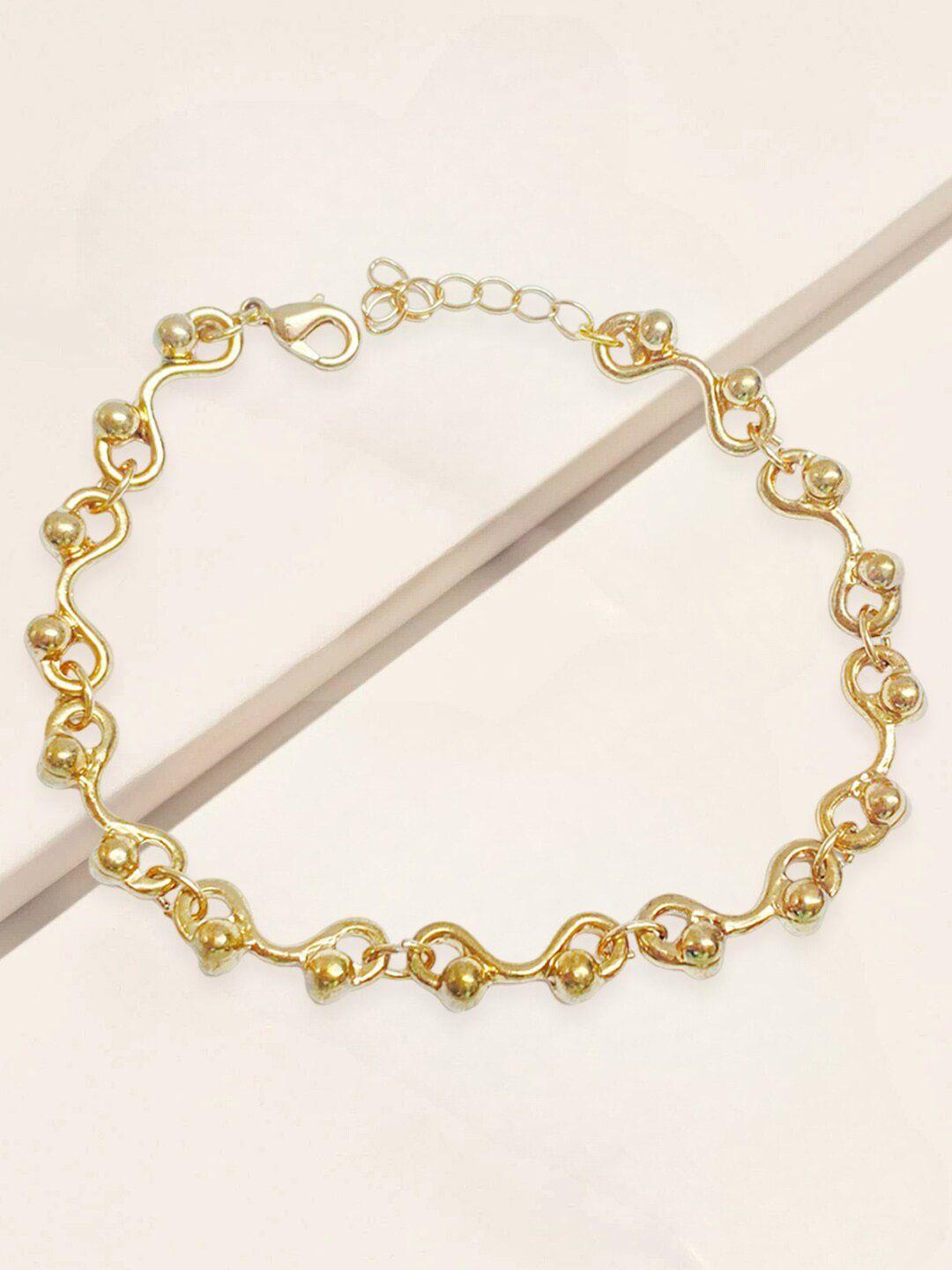 oomph gold-plated link bracelet