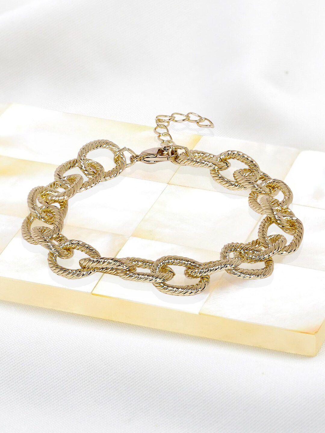 oomph gold-plated loop chain link bracelet