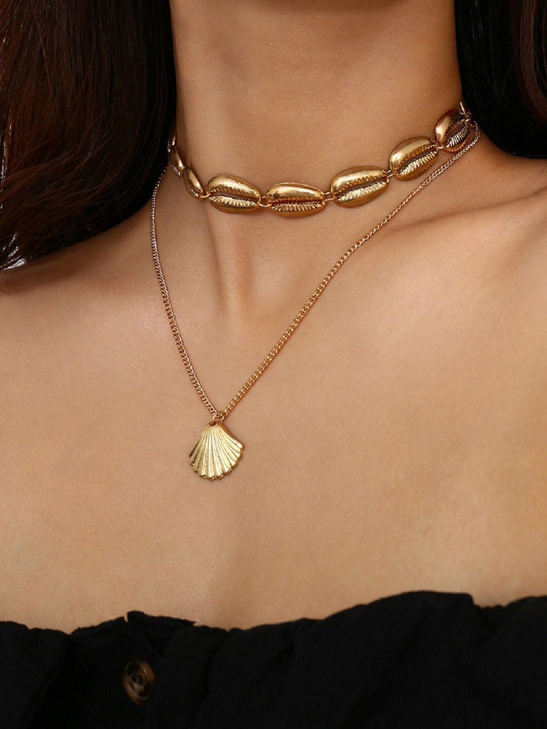 oomph gold-toned layered necklace
