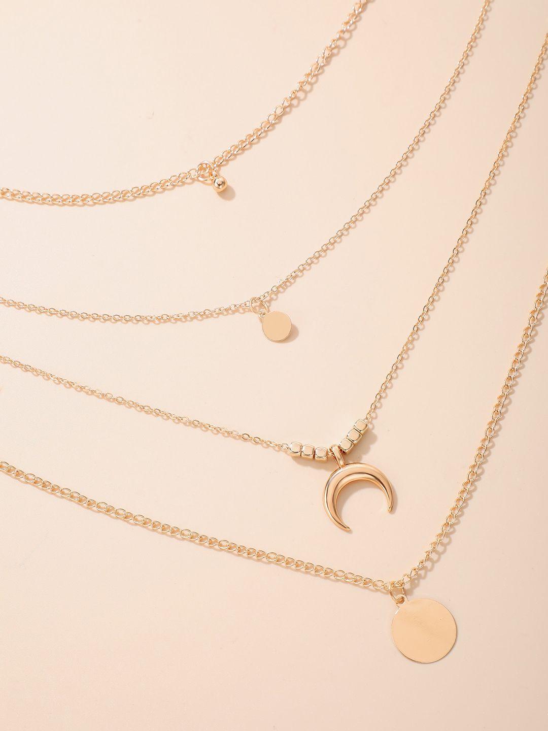 oomph gold-toned layered necklace