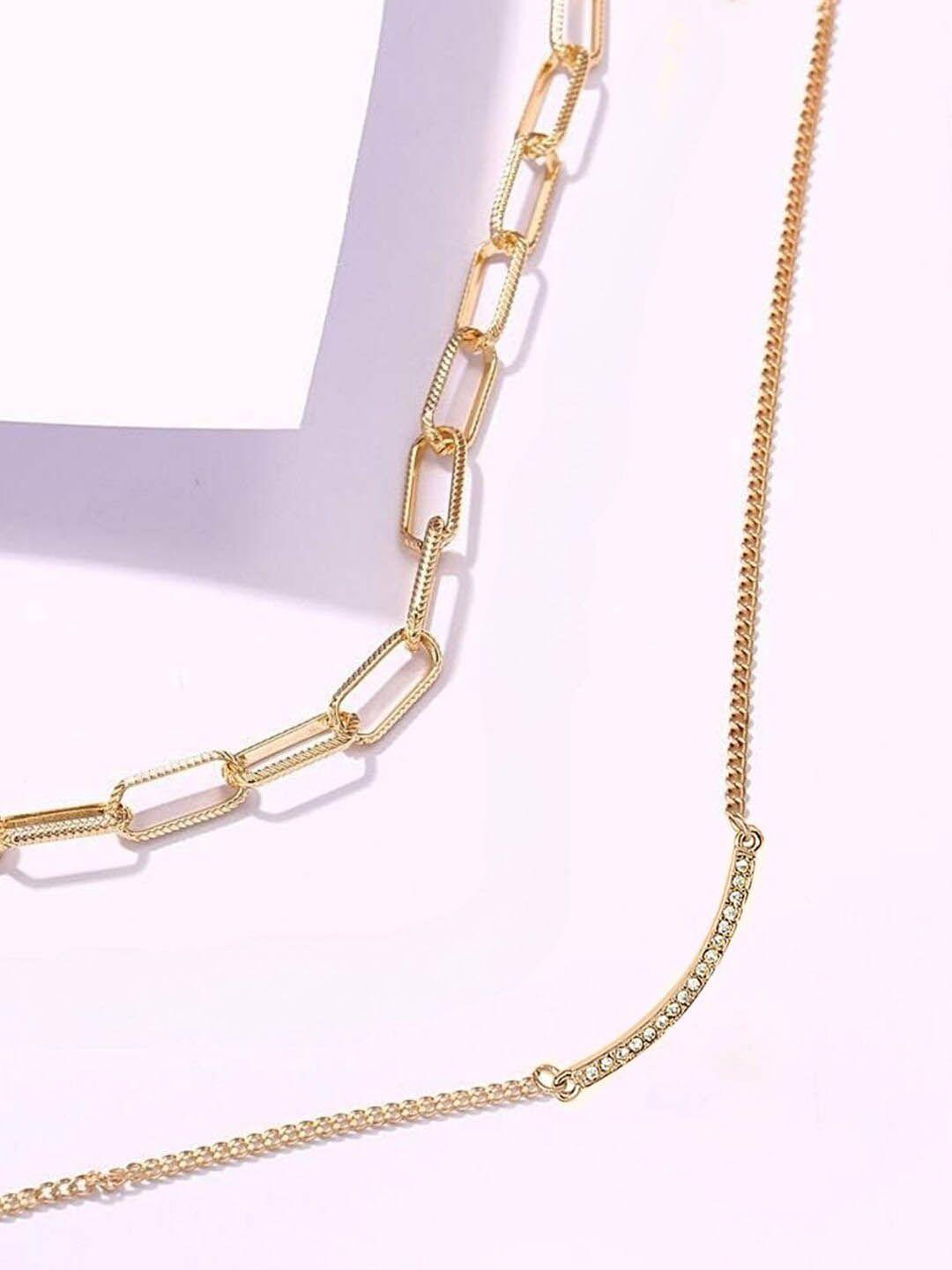 oomph layered delicate link chain necklace