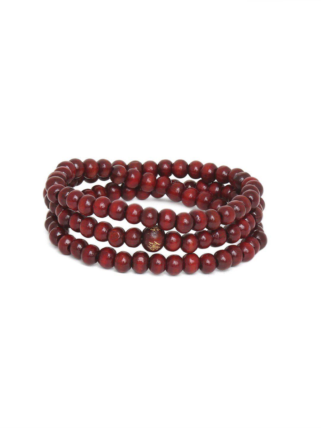 oomph men wood multistrand bracelet