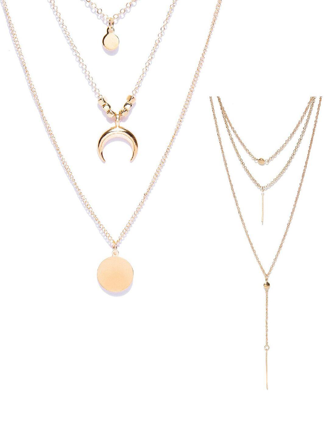 oomph set of 2 gold-toned layered necklace