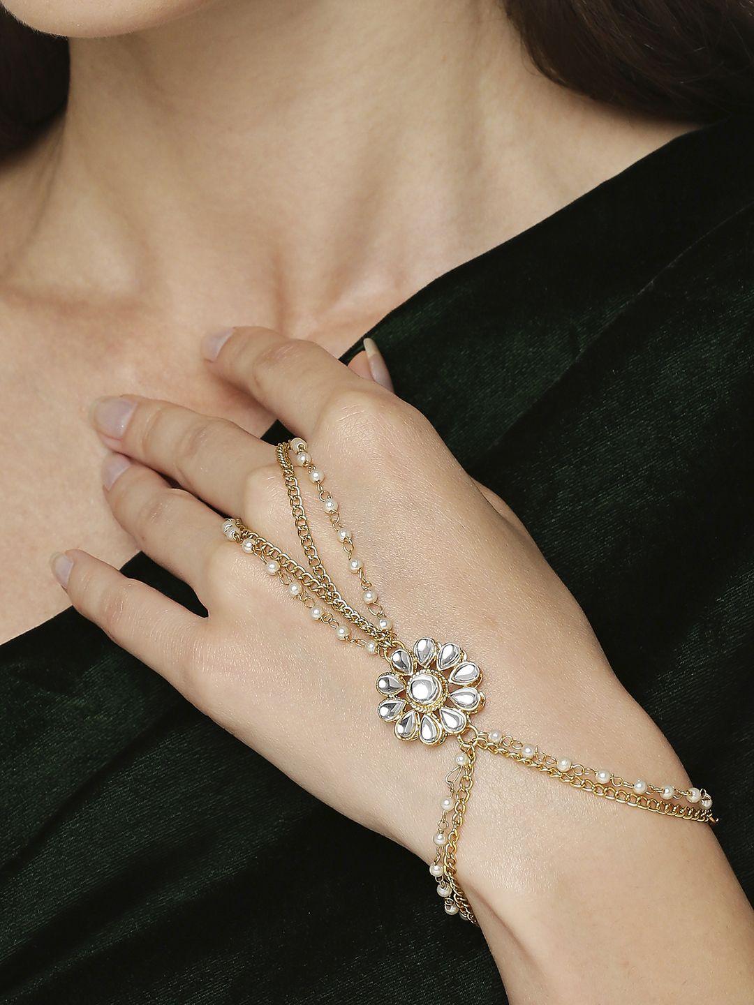 oomph women gold-toned ring bracelet