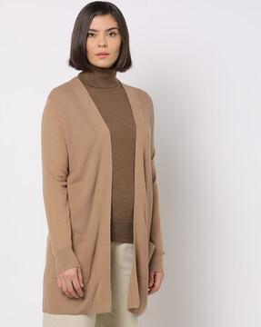 open-front shrug with insert pockets