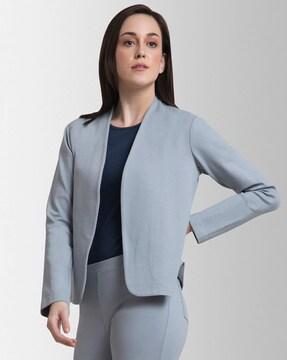 open-front blazer with insert pockets