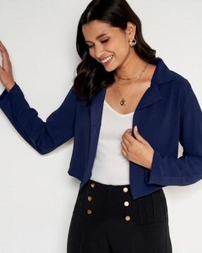 open-front notched-lapel jacket