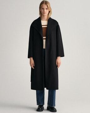 open-front trench coat with belt
