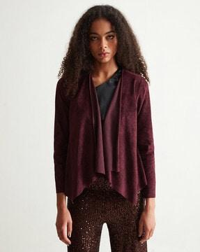 open-front waterfall shrug