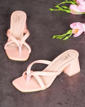 open-toe chunky heeled sandals