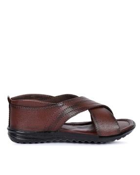 open-toe cross-strap sandals