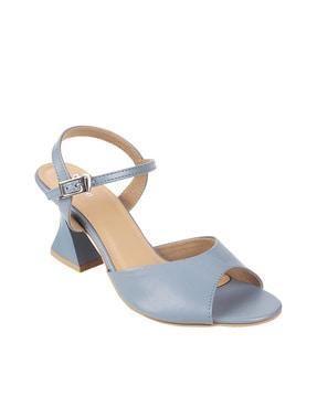 open-toe ankle-strap chunky heeled sandals