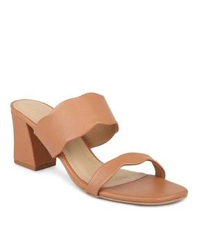 open-toe chunky heeled sandals