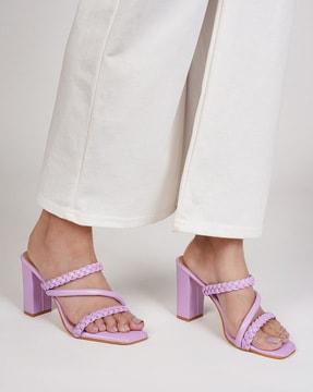 open-toe chunky heeled sandals