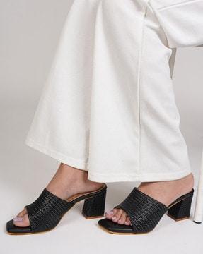 open-toe chunky heeled sandals