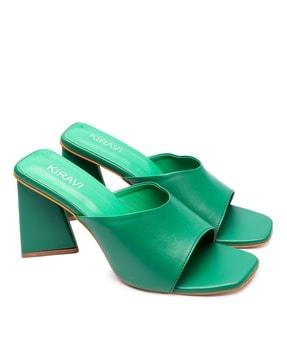 open-toe chunky-heeled sandals