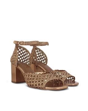 open-toe chunky heeled sandals