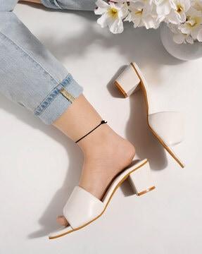 open-toe chunky heeled sandals