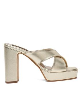 open-toe chunky heeled sandals