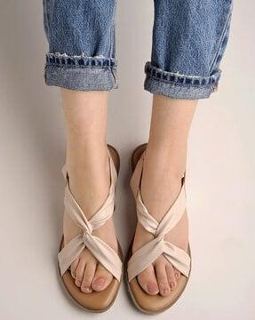 open-toe criss-cross flat sandals