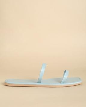 open-toe double-strap flat sandals