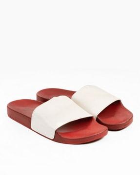 open-toe flat slides