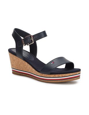 open toe high wedge sandals