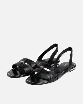 open-toe sling-back flat sandals