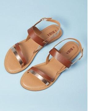 open-toe slingback flat sandals